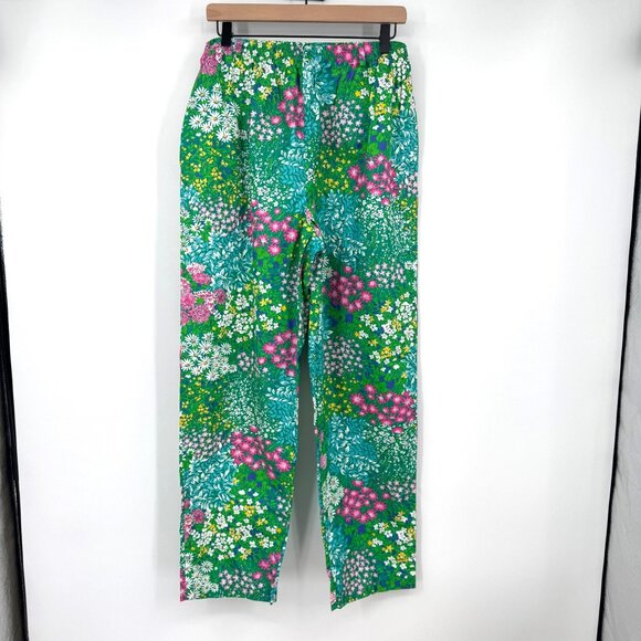 1980s pants floral vibrant vintage 80s Prestige slacks Pants woman’s size 14 - Picture 1 of 11
